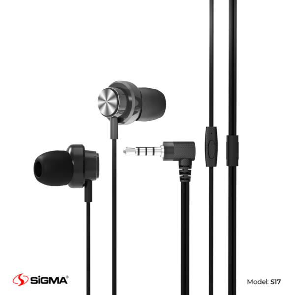 Sigma S17 Metal Casing Stereo Sound Earphones