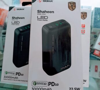 Sigma PD-3.0 Shaheen 30000mAh Power Bank