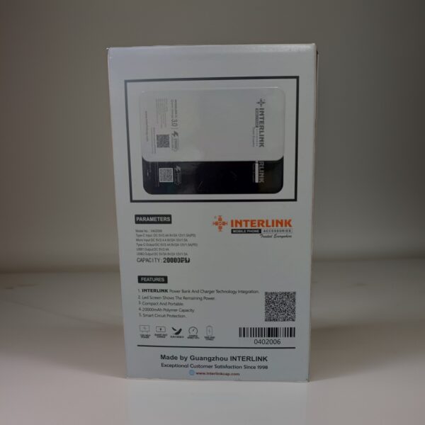 Interlink Powerbank 20000mAh - XL Quick Charge 3.0 PD