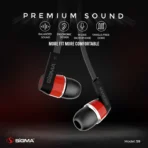 Sigma High Quality Stereo Earphones S9 - Image 3